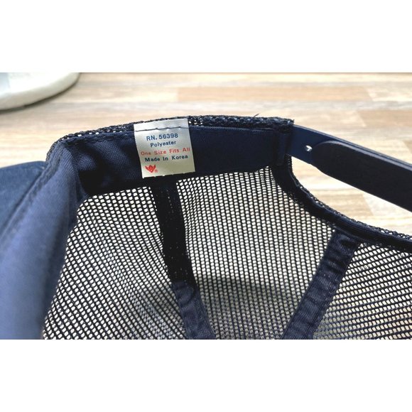 Eagle Fire Dept Trucker Hat Vintage Snapback Mesh Navy Blue Idaho - Picture 4 of 8